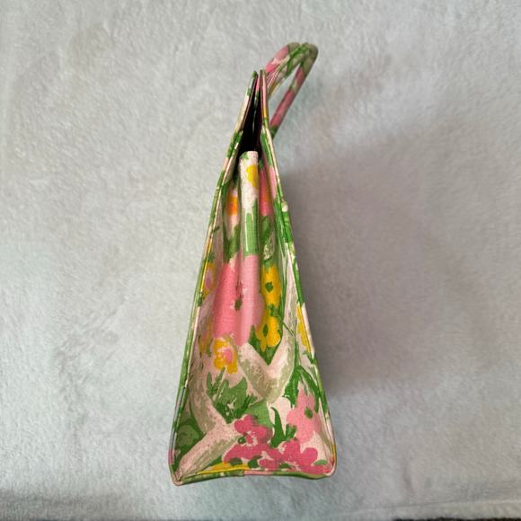 Vintage 1960s Floral Satchel Handbag, Spring Bag, Gardiner Maine Margaret Smith - Picture 3 of 12